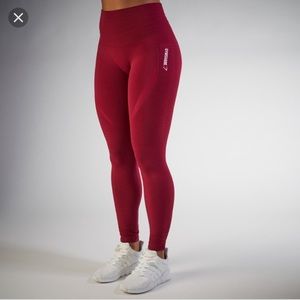 Gymshark Beet Red Seamless leggings
